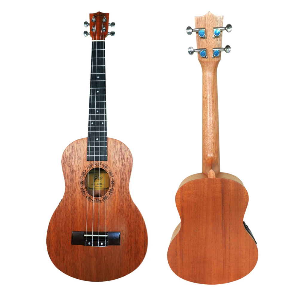 Gibz's guitars UK26 EQ 26 Inches Solid Mahogany Top Premium Electro-Acoustic Tenor Ukulele With EQ & Gigbag (26 Inches, With EQ)