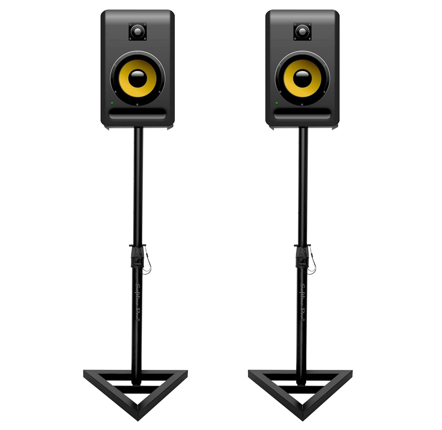 Side-by-side view of SP08 speaker stands with accessories
buy Monitor stand pair for home studio