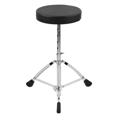 Softline Pro SP36-C Universal Drum Throne Round Padded Drum Seat Stool Double-braced Legs Anti-Slip 5 Levels Adjustable Height for Adult Drummers