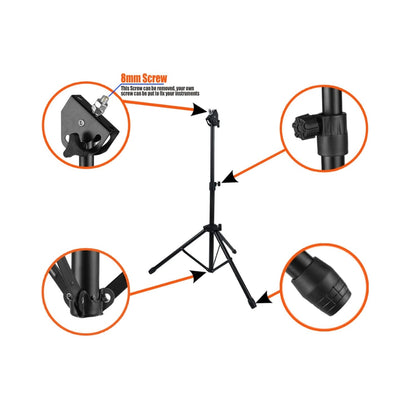 Softline Pro Drum Practice Pad Stand with Bag,Folding Stand Adjustable Height with 8mm Thread Insert and Screw (SP 112)