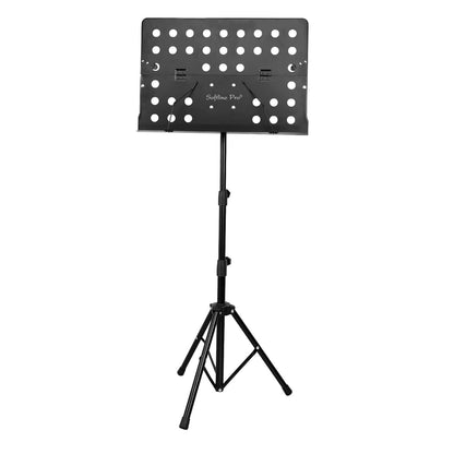 Softline Pro Metal Music Stand, Portable & Foldable Professional Perforated Notation Stand, Tabletop Music Book Stand for Guitar, Ukulele, Violin Players (SP02 - Two Fold)
