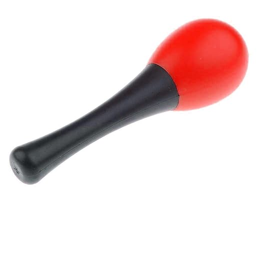 Softline Pro SP ES001-H-RED Hand Egg Shaker Rattle with Handle, Easy To Hold Safe Pleasant Sound Strong & Durable Maracas