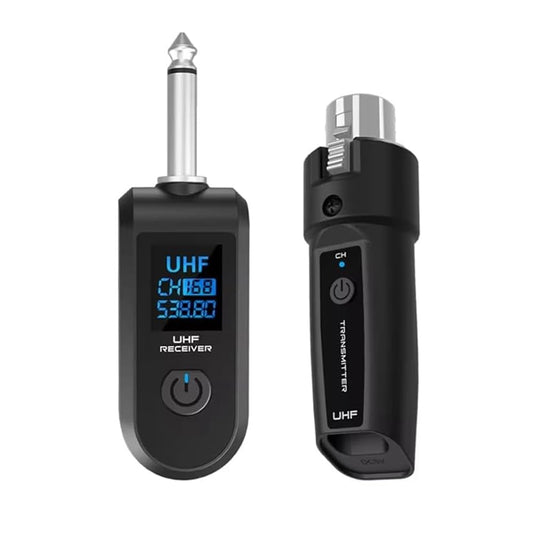 Softline Pro UHF XLR Adapter System Wireless Microphone Transmitter Receiver for Dynamic Microphone Guitar Audio Mixer PA System (SP SWT001 MIC) - Single