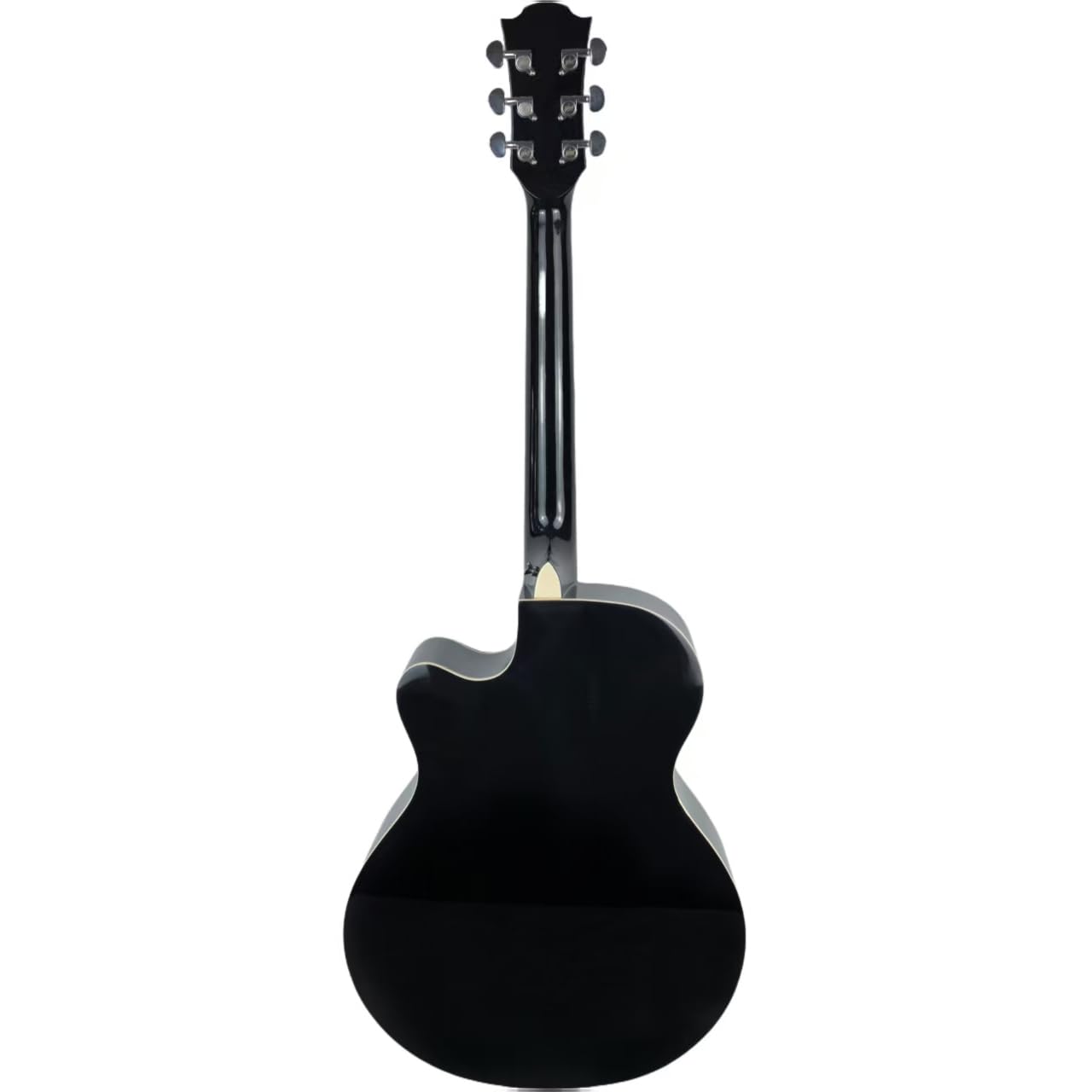 Gibz's Guitars NU TONE Series 40” Acoustic-Electric Guitar Full-Size Cutaway Body Linden Wood Construction Built-in Pickup Adjustable Truss Rod Smooth Playability with Zipper Gig Bag- GNT40 (GNT40-BK)