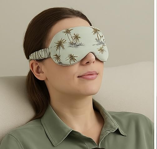 CHINEYA Sleeping Eye Mask, Sleep Mask & Eye Massager for Stress Relief, Dark Circles, Eye Pain, Headache, Anti-Wrinkle & Puffiness, Light Blocking & Moist Heat Therapy