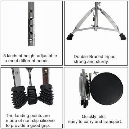 Softline Pro SP36-C Premium Heavy Duty Height Adjustable Drum Throne Chrome