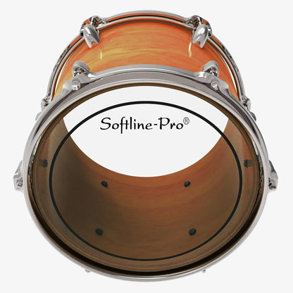 Softline Pro SP DHM 220C Clear Bass Drum Head/Skin, 20" 2 Plies 1.8 Mil Mylar Material (20" Clear -2 Plies)