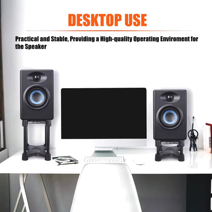 Softline Pro SP-ISO108 Isolation Studio Monitor Stand Height & Tilt Adjustable Black - Pack of 2 Pcs