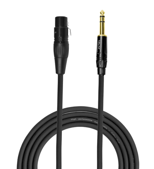 Softline Pro XLR Female to 6.3mm Jack Stereo 9 Meter Cable XLR to Female Auxiliary Stereo Cable 3Pin for TRS Audio Microphone (SPSF 900)