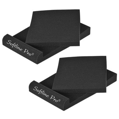 Softline Pro Acoustic Isolation Pads for Studio Monitor Speaker High-Density Acoustic Foam for 3"–5" Inch Speakers Vibrations & Improves Sound Clarity Supports up to 10Kg (SP46) - Pair