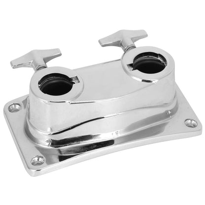 Softline Pro Bass Drum Dual Tom Mount Bracket Percussion Drum Accessory Tom Drum Holder Base Plate Style B (SP DTMB 001)