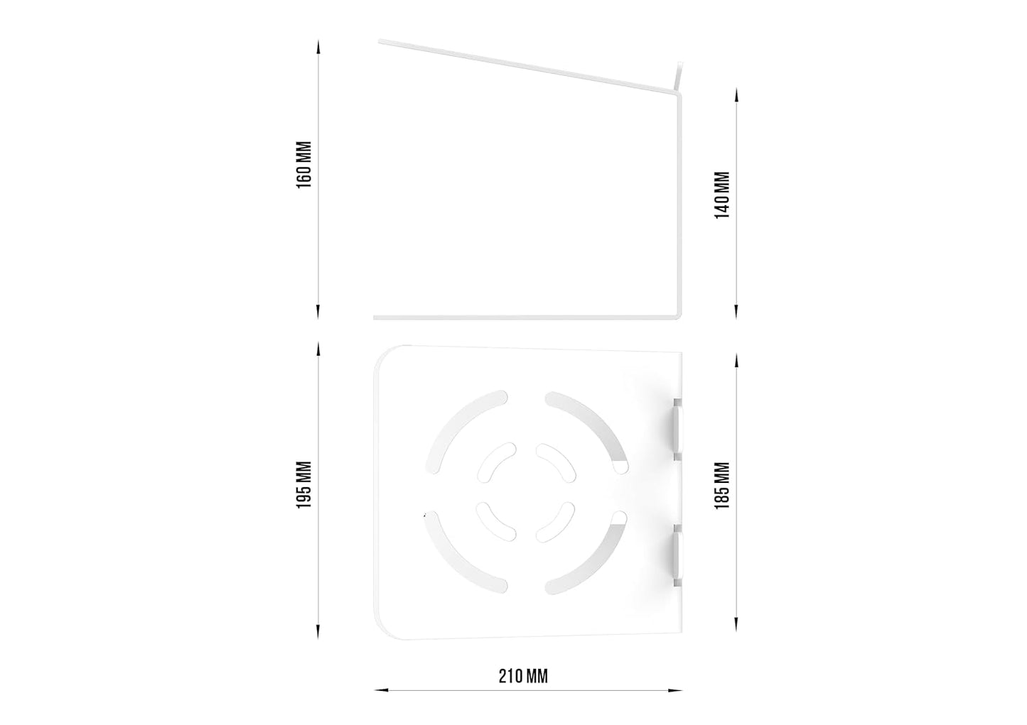 Softline Pro Desktop Speaker Stands – Adjustable Monitor Riser Pair (White, Metal, Ventilated Design) { SP DMS3 WH}