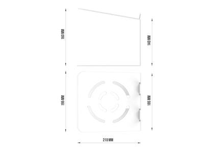 Softline Pro Desktop Speaker Stands – Adjustable Monitor Riser Pair (White, Metal, Ventilated Design) { SP DMS3 WH}