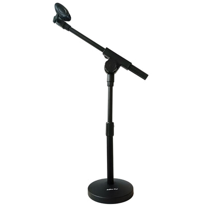 Softline Pro Mic Stand for Singing, Table Top Microphone Stand with Heavy Duty Huge Round Base - 25.5 cm, 2.1 Kg, SP05