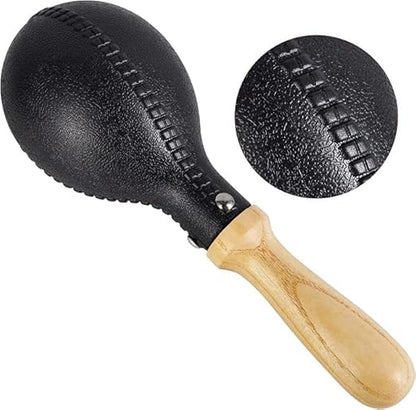 Softline Pro SP MABS BK Maracas Hand Percussion Rattles Sand Hammer Percussion Instrument Professional Maracas with ABS Shells and Wooden Handles - Pair
