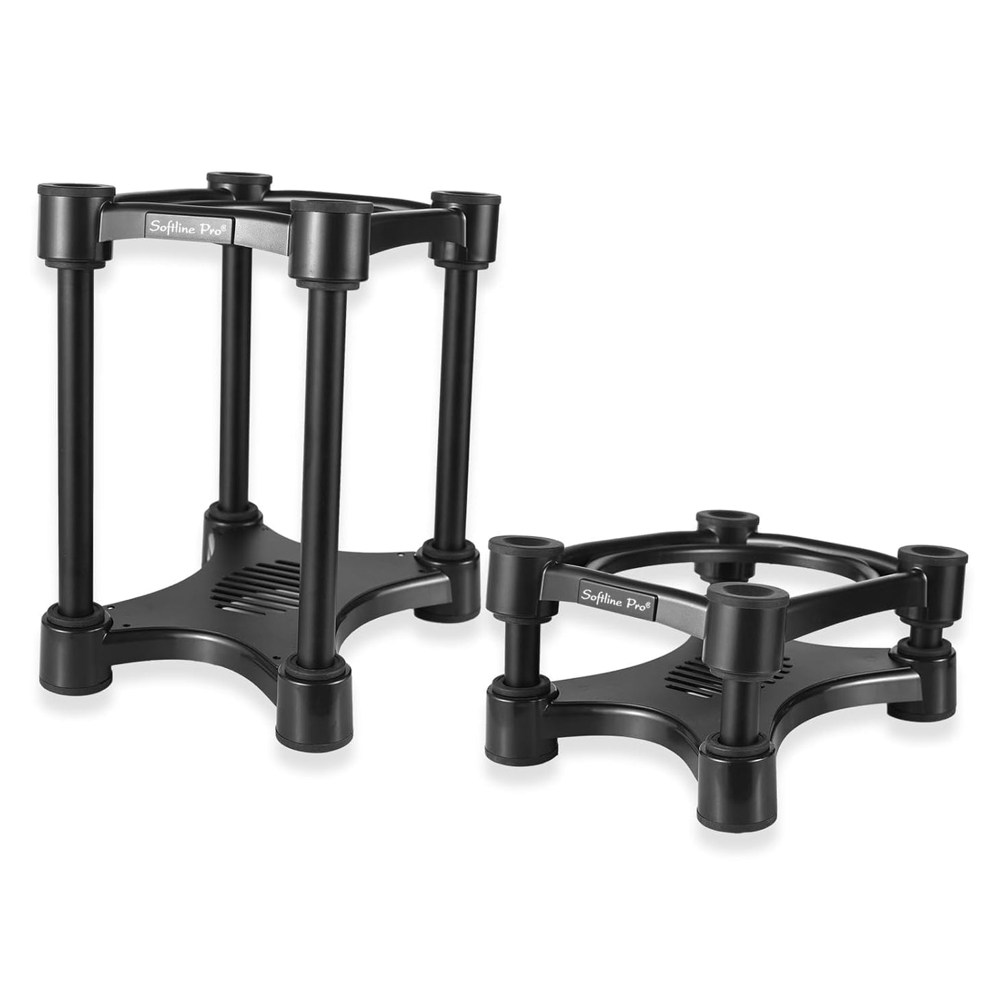 Softline Pro SP-ISO108 Isolation Studio Monitor Stand Height & Tilt Adjustable Black - Pack of 2 Pcs