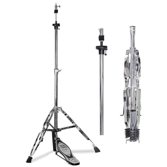 Softline Pro Double-Braced Hi-Hat Stand with Longboard Swiveling Footplate, Adjustable Precision Spring Dial - Iron Cobra (SP-HH-L-IC)