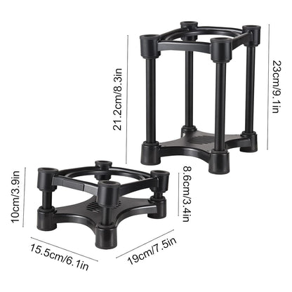 Softline Pro SP-ISO208 Isolation Studio Monitor Stand Height & Tilt Adjustable Black - Pack of 2 Pcs