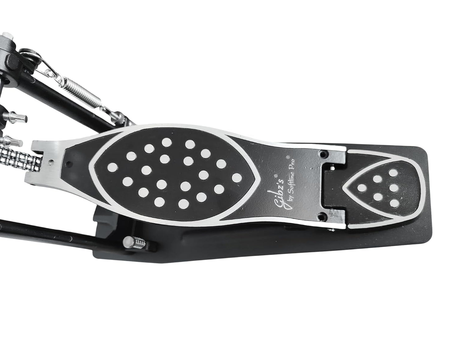 Softline Pro SP 520 Single Bass Drum Pedal Double Chain Drive Kick Pedal with Power Glide Cam Adjustable Spring Tension & Beater Angle Heavy Duty Drum Pedal for Acoustic & Electronic Drums Single Bass Drum Pedal Sprocket-less Double Chain Drive Kick Pedal