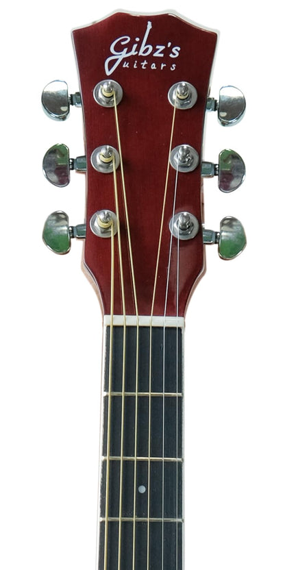 Gibz's Guitar G39EQ Glossy Semi Acoustic Guitar with Fishman Pickup, Truss Rod and Padded Bag (RB)