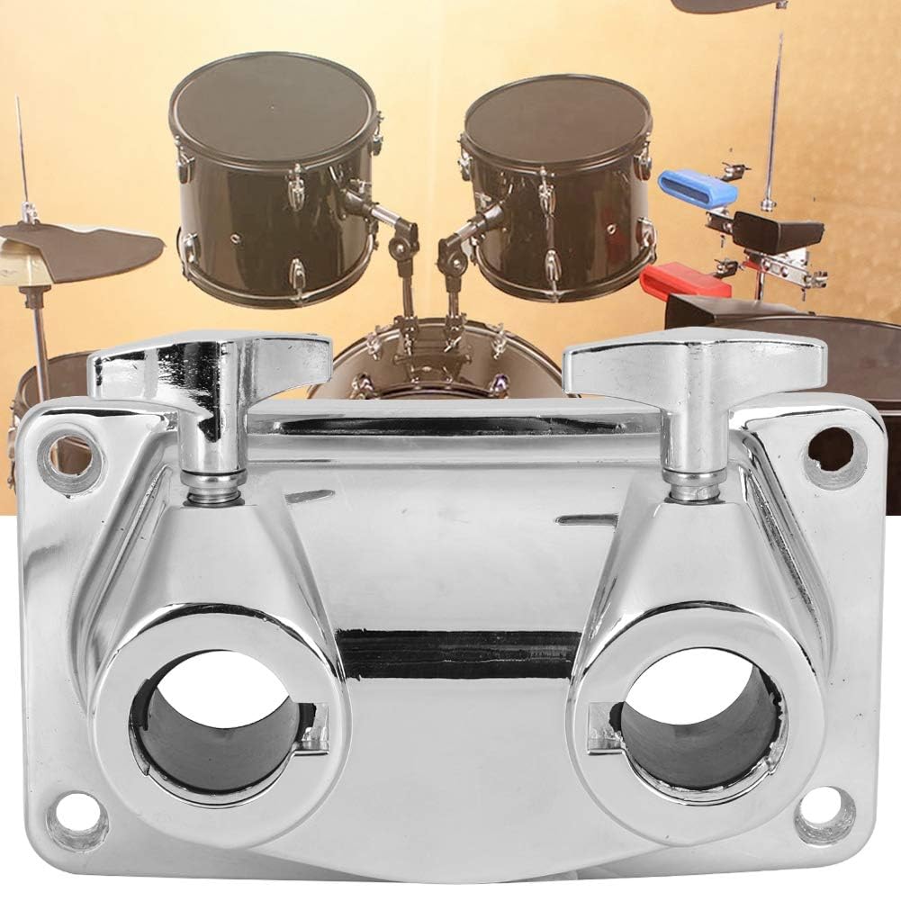 Softline Pro Bass Drum Dual Tom Mount Bracket Percussion Drum Accessory Tom Drum Holder Base Plate Style B (SP DTMB 001)