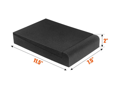 Softline Pro Acoustic Isolation Pads for Studio Monitor Speaker High-Density Acoustic Foam for 3"–5" Inch Speakers Vibrations & Improves Sound Clarity Supports up to 10Kg (SP46) - Pair