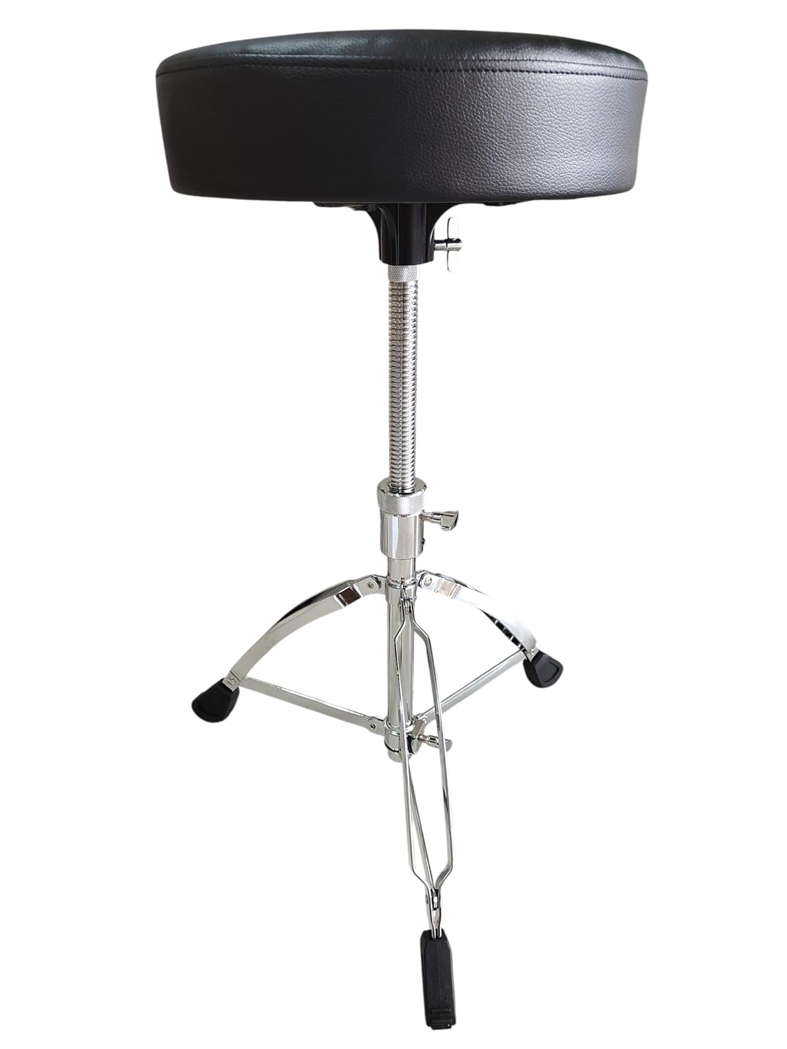Softline Pro Heavy Duty Drum Throne Round Padded Drum Seat Stool Double-braced Anti-Slip Legs Worm Screw Adajustable Height for Adult Drummers SP38-C(P)