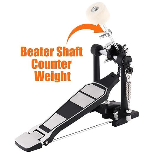 Softline Pro SP DB-WH White Felt Bass Drum Beater Drum Pedal Beater Kick Drum Foot Pedal Beater for Drum Percussion Instrument Accessory Large Felt Beater (White)
