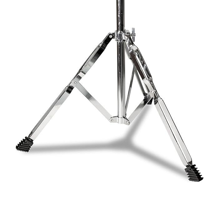 Double Braced Tripod Cymbal / Snare Drum Stand – Silver Chrome – Unbranded