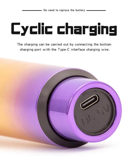 Purple device with Type-C charging port on a white background
