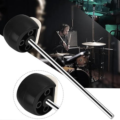 Softline Pro SP-DB-Premium Drum Beater,Bass Drum Pedal Hammer with Felt & Plastic Beater Heads and Stainless Steel Shaft, Fits Most Bass Drum Pedal (Round - BK (P))