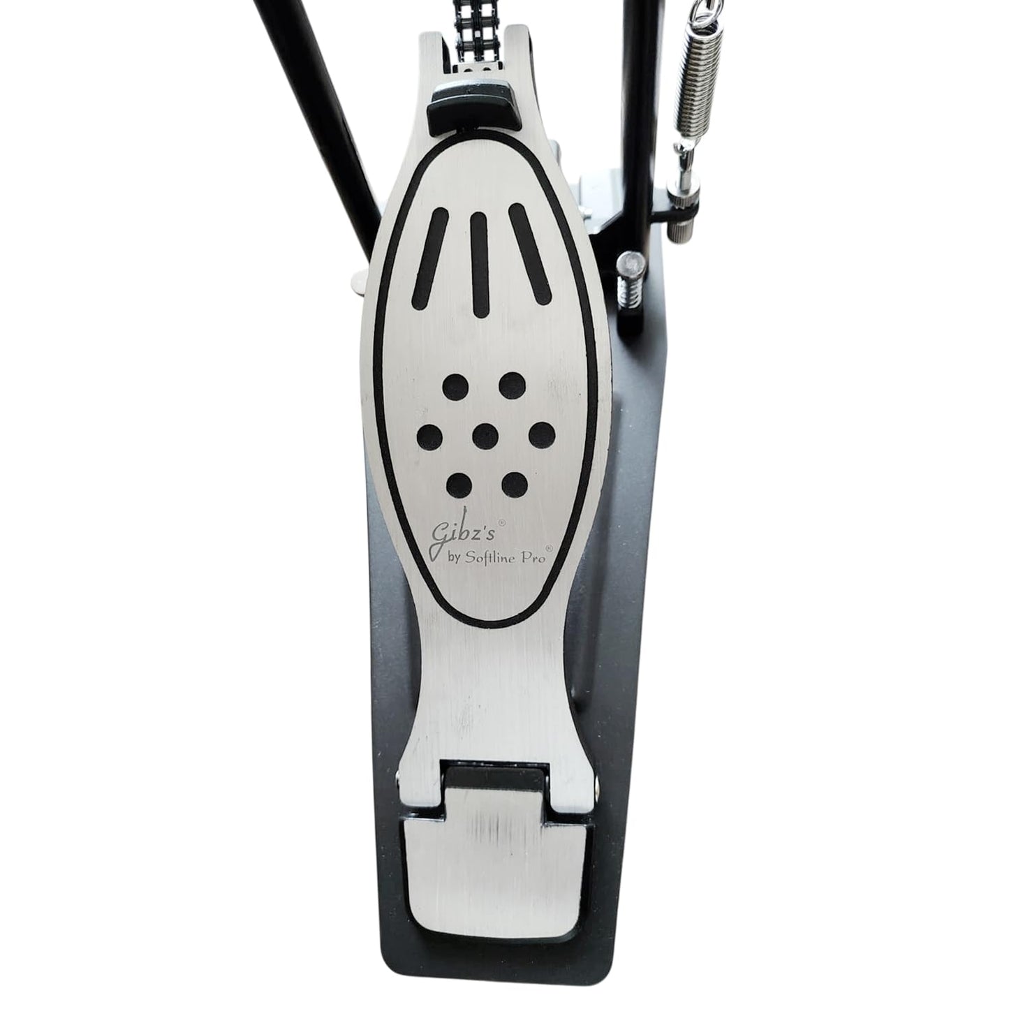 Softline Pro SP 530 Single Bass Drum Pedal Double Chain Drive Kick Pedal with Power Glide Cam Adjustable Spring Tension & Beater Angle Heavy Duty Drum Pedal for Acoustic & Electronic Drums Single Bass Drum Pedal Sprocket-less Double Chain Drive Kick Pedal