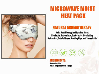 CHINEYA Sleeping Eye Mask, Sleep Mask & Eye Massager for Stress Relief, Dark Circles, Eye Pain, Headache, Anti-Wrinkle & Puffiness, Light Blocking & Moist Heat Therapy