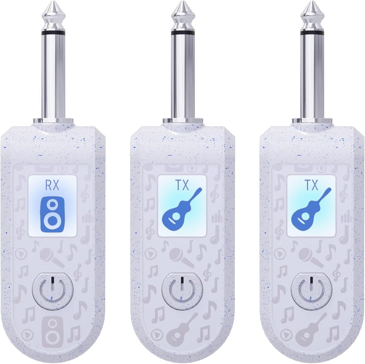 Softline Pro UHF Wireless Guitar System Rechargeable Digital Transmitter & Receiver Set for Electric Guitar, Keyboard & Musical Instruments - 6.35mm Audio Plug, Plug & Play (SP JJTRX 002)