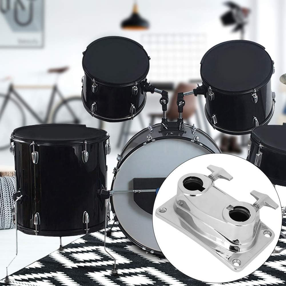 Softline Pro Bass Drum Dual Tom Mount Bracket Percussion Drum Accessory Tom Drum Holder Base Plate Style B (SP DTMB 001)