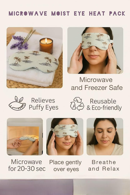CHINEYA Sleeping Eye Mask, Sleep Mask & Eye Massager for Stress Relief, Dark Circles, Eye Pain, Headache, Anti-Wrinkle & Puffiness, Light Blocking & Moist Heat Therapy