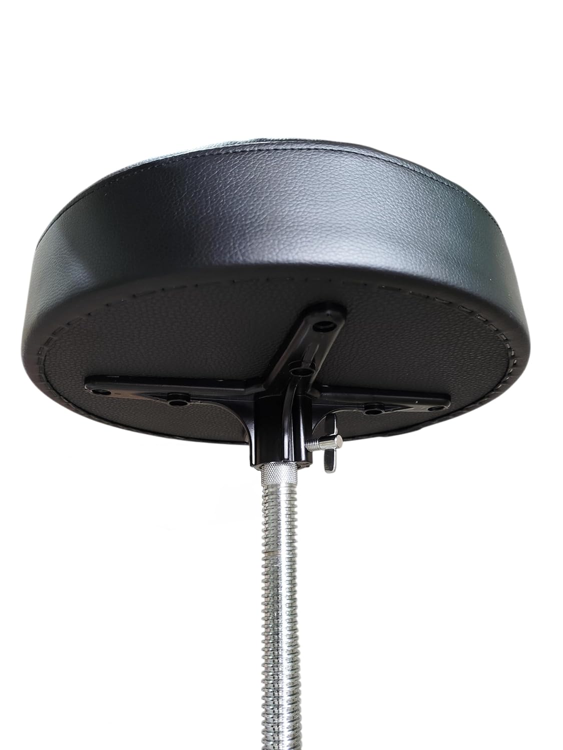 Softline Pro Heavy Duty Drum Throne Round Padded Drum Seat Stool Double-braced Anti-Slip Legs Worm Screw Adajustable Height for Adult Drummers SP38-C(P)