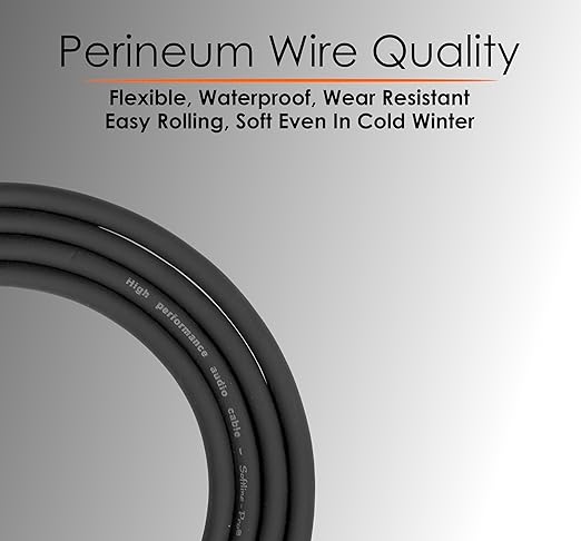 Softline Pro Electric Guitar Patch Cord Cable, 6.35MM Mono Jack to 6.35MM Mono Jack 16 Ft / 5 Meter Cable for Mixer, Power Amplifier, HiFi Stereo, Loudspeaker, Durable Gold Plated Connectors, SPJJ500