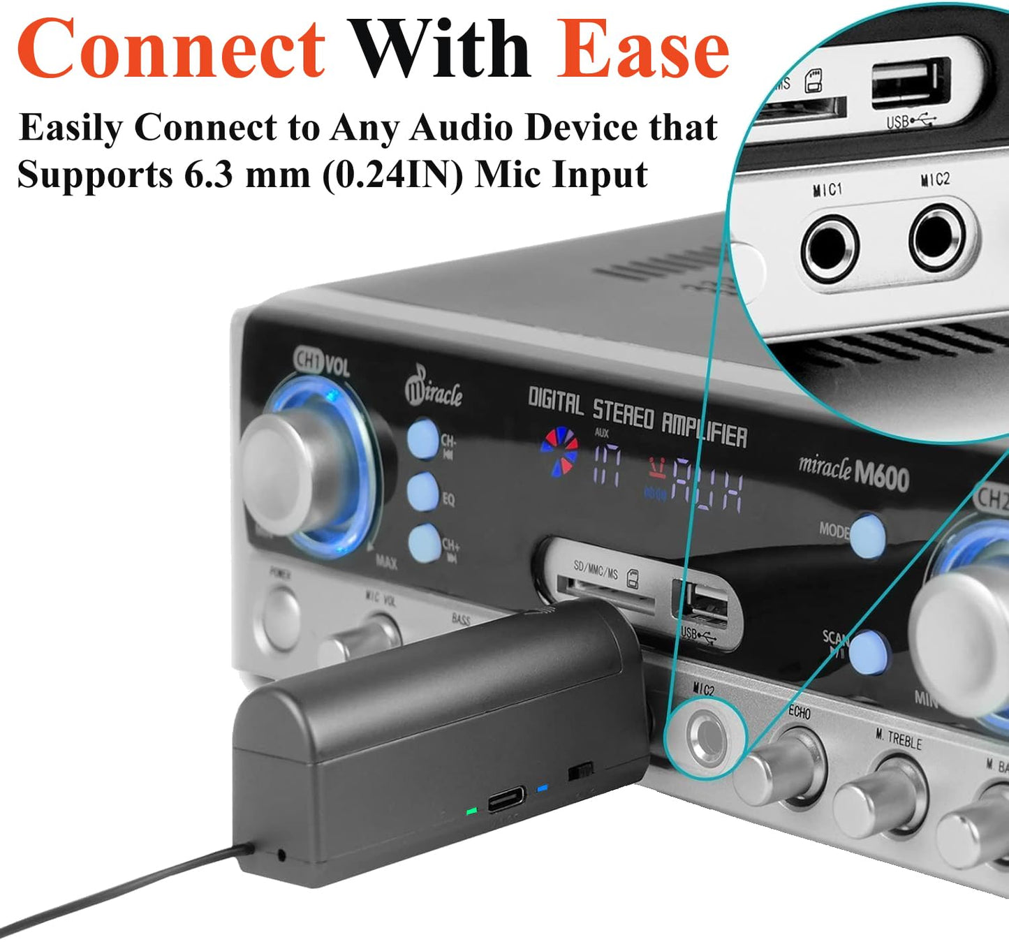 Softline Pro UHF Single Wireless Dynamic Microphone with Rechargeable Receiver & Handheld Mic (SP SHWL MIC-G)