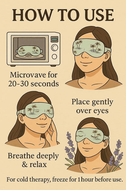 CHINEYA Sleeping Eye Mask, Sleep Mask & Eye Massager for Stress Relief, Dark Circles, Eye Pain, Headache, Anti-Wrinkle & Puffiness, Light Blocking & Moist Heat Therapy