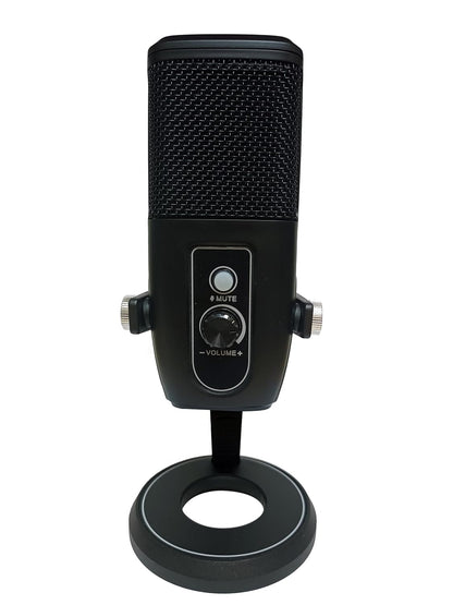 Softline Pro USB Condenser Microphone SP ZX-775 with Table Top Stand for PC Streaming,Podcasts,Recording,Mute Touch,Volume Control,Headphone Monitor,Pop Filter