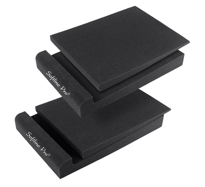 Softline Pro Acoustic Isolation Pads for Studio Monitor Speaker High-Density Acoustic Foam for 3"–5" Inch Speakers Vibrations & Improves Sound Clarity Supports up to 10Kg (SP46) - Pair
