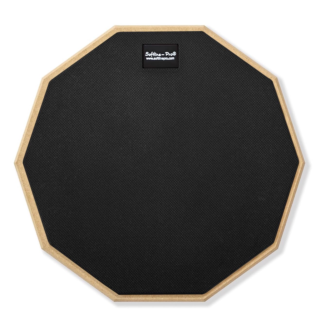Softline Pro Silicone Dumbed Drum Practice Pad 12" & 10 Corners Double Sided (SP-DPP44-SB-BK)