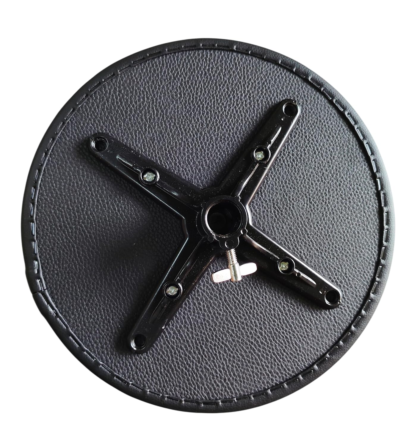 Softline Pro Heavy Duty Drum Throne Round Padded Drum Seat Stool Double-braced Anti-Slip Legs Worm Screw Adajustable Height for Adult Drummers SP38-C(P)