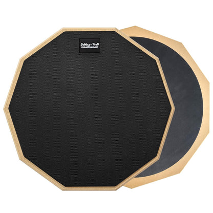 Softline Pro Silicone Dumbed Drum Practice Pad 12" & 10 Corners Double Sided (SP-DPP44-SB-BK)
