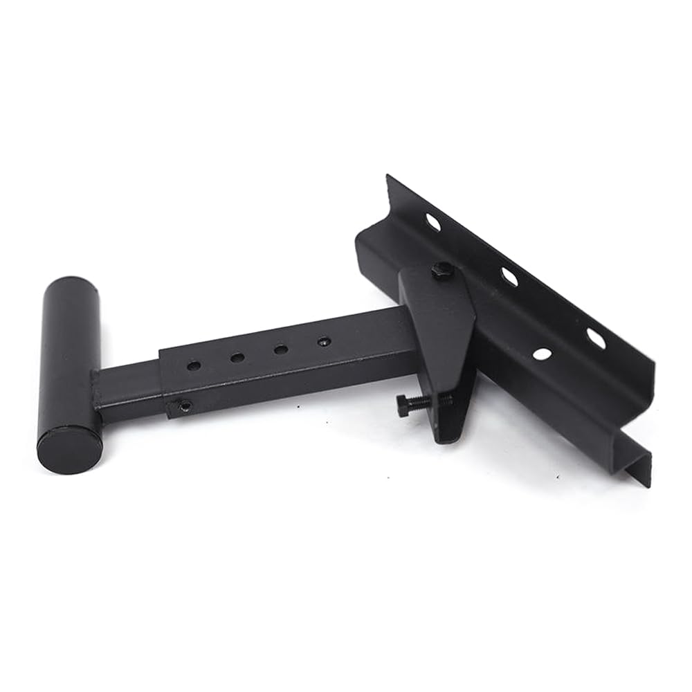 Black metal bracket on a white background