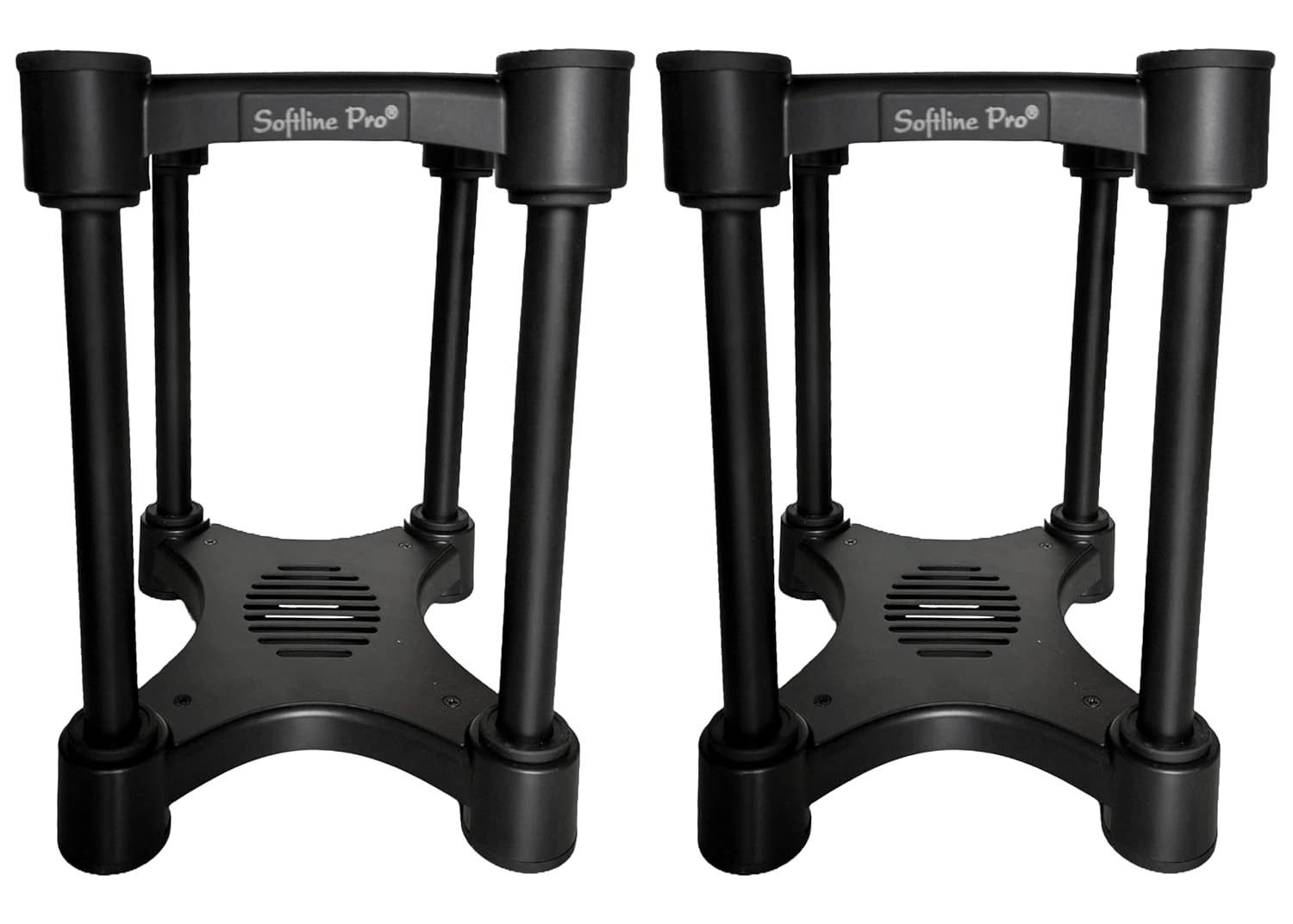Adjustable studio monitor stand with tilt and height control, 
Adjustable monitor speaker stand