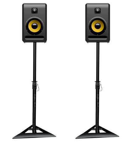 Studio speaker monitor stands with triangle pyramid legs, 
Heavy duty speaker stand set India

