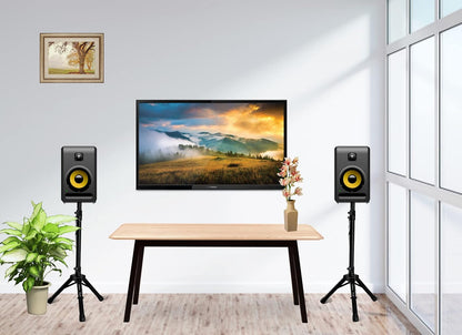 Rubber padded monitor speaker stands with tripod base, 
Professional speaker monitor stand

