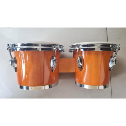Softline Pro SP-BNG-P ONG orange premium bongo set with tuning wrench and padded carry bag.